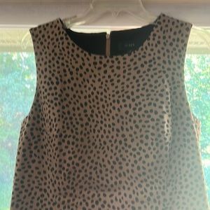 J Crew leopard print sheath dress size 12